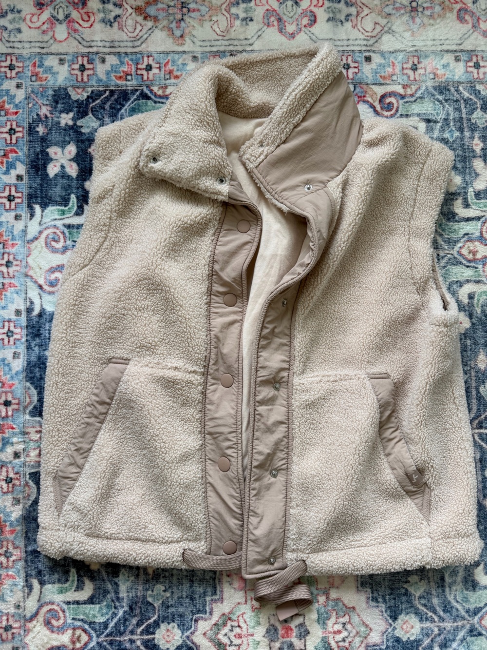 Women's High Pile Vest - JoyLab Tan/Taupe S - Picture 4 of 7
